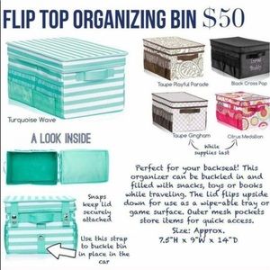 Thirty-One Flip Top Organizing Bin “Kids Stuff”
